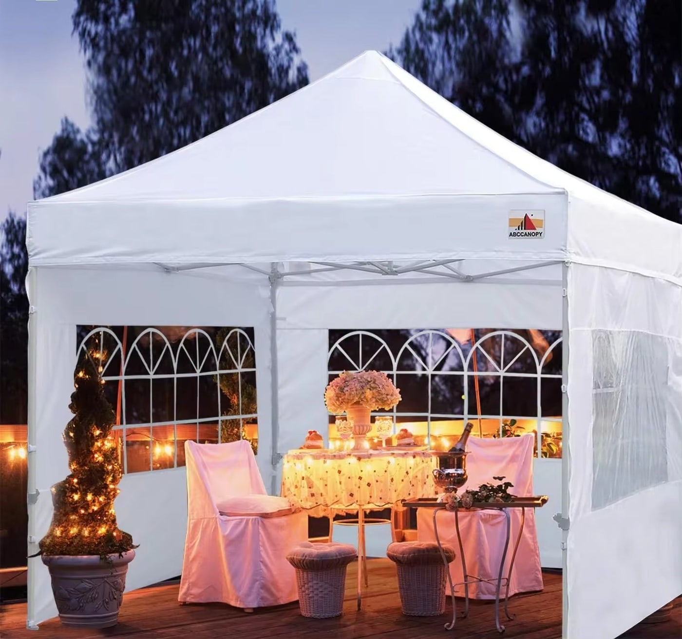 White 3x3m canopy tent + with side windows for parties in Kenya White 3x3m canopy tent + with side windows for parties in Kenya