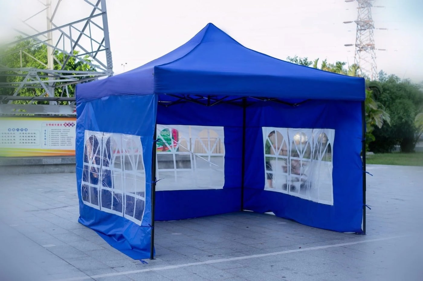 Blue 3x3m pop-up gazebo tent + with windows for sale in Kenya Blue 3x3m pop-up gazebo tent + with windows for sale in Kenya